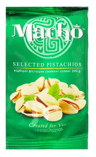 Фісташки відбірні смажені солоні Мачо м/у 200г