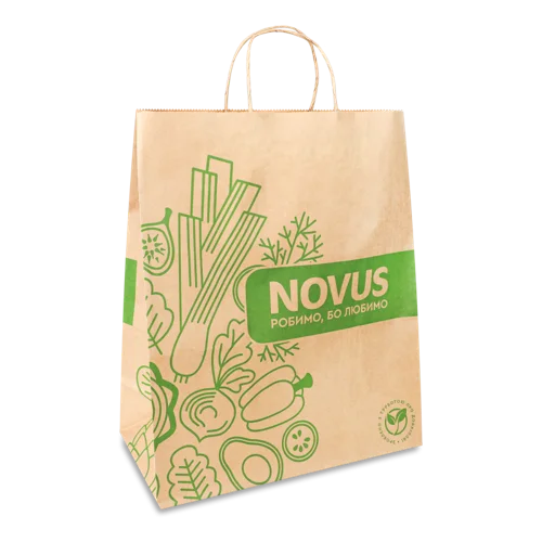 Пакет Паперовий З Ручками, 380х320х150мм Novus 1шт