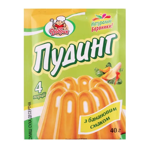 Пудинг з банановим смаком Добрик м/у 40г