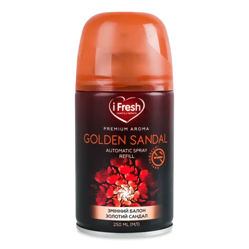 Балон Змінний Аерозольний Для Автоматичного Освіжувача Повітря Golden Sandal Premium Aroma iFresh 250мл