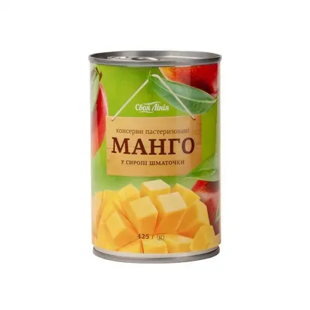 Консерви 425г Своя Лінія Манго шматочки у сиропі