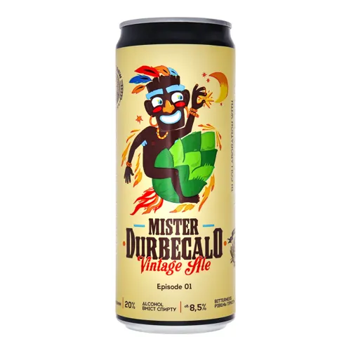 Пиво 0.33л 8.5% світле нефільтроване Mister Durbecalo Vintage Ale Mikki Brew з/б