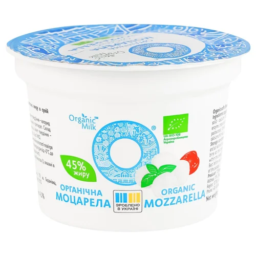 Сир Organic Milk Моцарела м'який органічний 45% 100г
