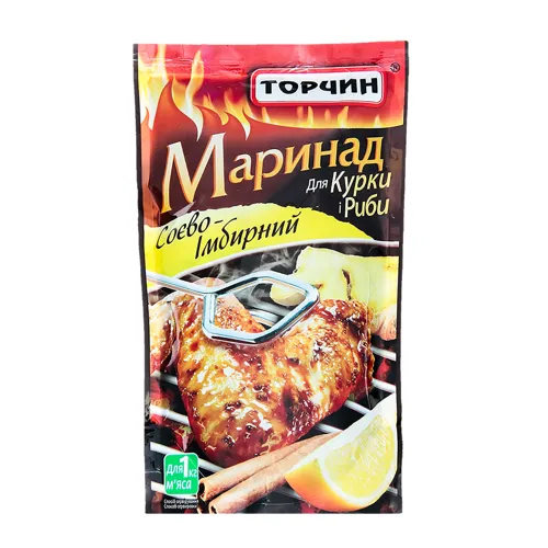 Маринад для курки та риби Соєво-імбирний Торчин д/п 175г