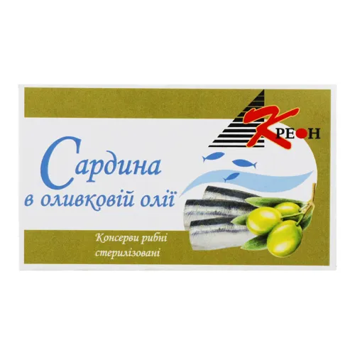 Сардина в оливковій олії Креон з/б 125г