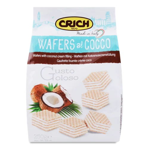 Вафлі З Кокосом Gusto Goloso, В/ґ, 250г