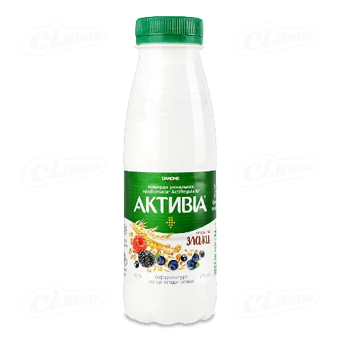 Біфідойогурт Активіа лісові ягоди-злаки 1,5% пл, 290г