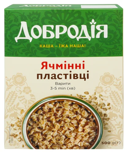 Хлоп'я Ячменні Вищого Ґатунку, Картонна Упаковка, 500г