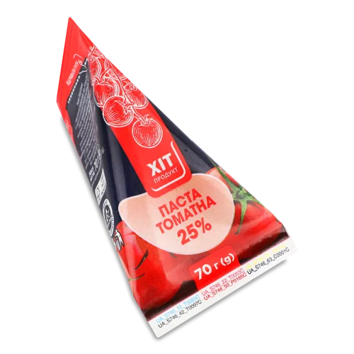 Томатна Паста Вищого Ґатунку, 25%, 70г, Т/П Хіт Продукт