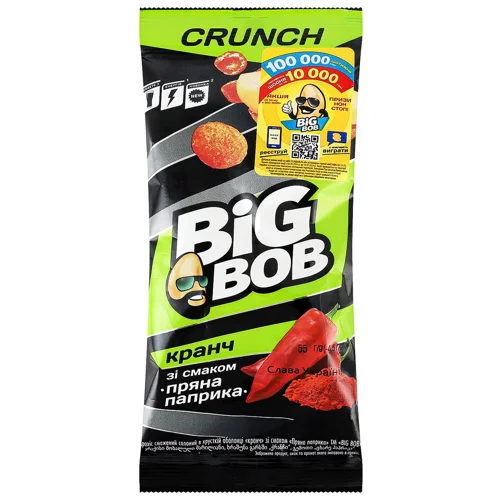 Арахіс Big Bob в хрусткій оболонці зі смаком пряна паприка 55г
