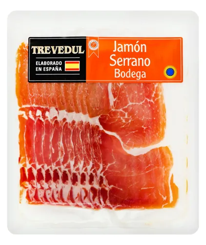 Хамон нарізаний слайсами Jamon Serrano Bodega