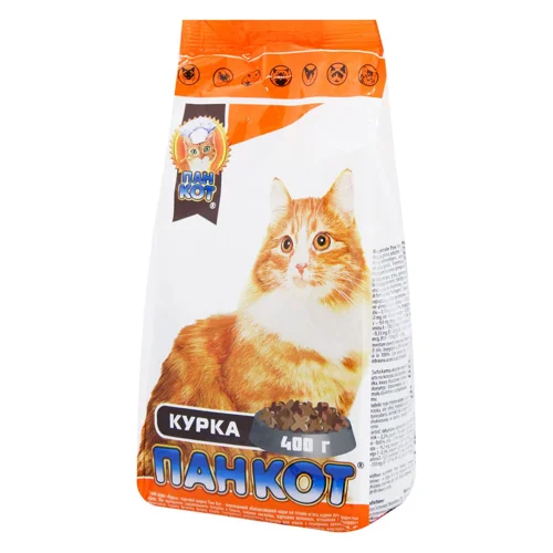 Корм Пан Кот курка сухий для котів 400г