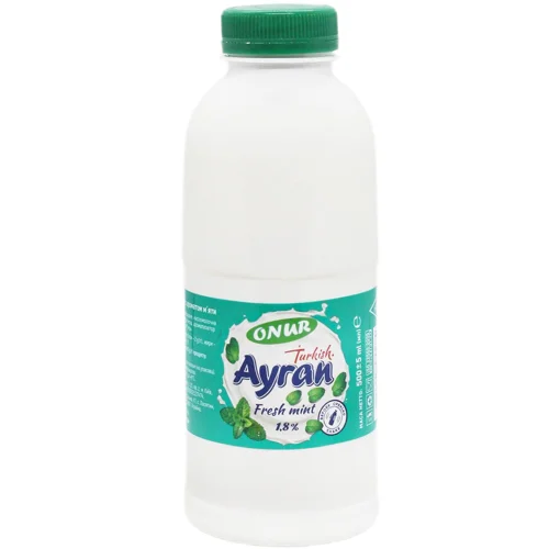 Айран Onur Турецький Свіжа м'ята 500мл 1.8%