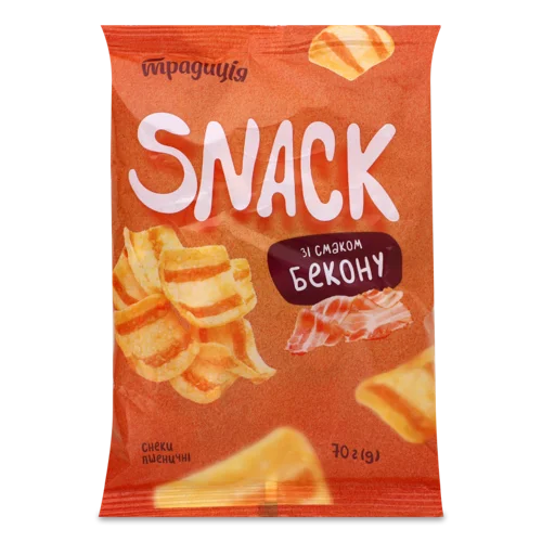 Снекі З Пелет Пшениці Смак Бекону, в/ґ, 70г