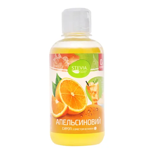 Сироп на ароматичній сировині пастеризований Апельсин Stevia 250г