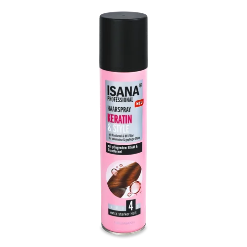 Лак Для Волосся Keratin&Style Professional Isana, Вищий ґатунок, Пластикова Пляшка, 250мл