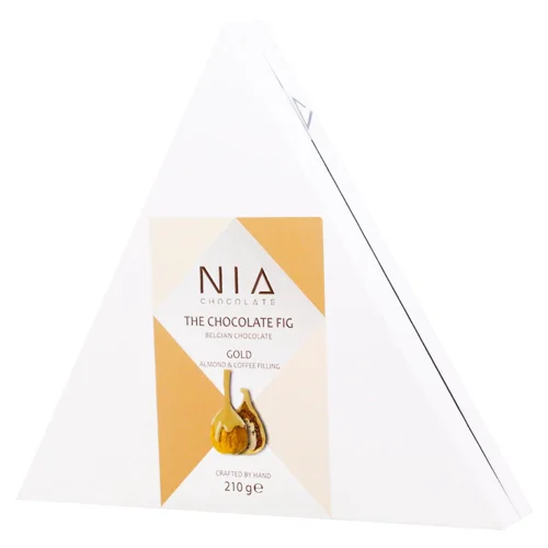 Інжир Nia Chocolate сушений в карамельному кувертюрі із мигдально-кавовою начинкою з ароматом бренді 210г