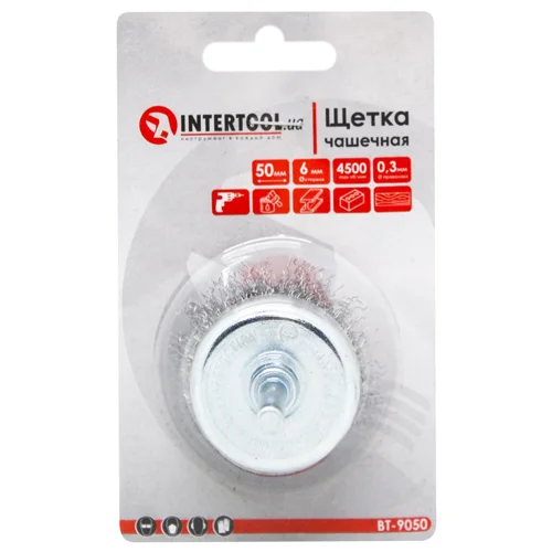 Щітка Intertool торцева зі стержнем 1/4 50мм