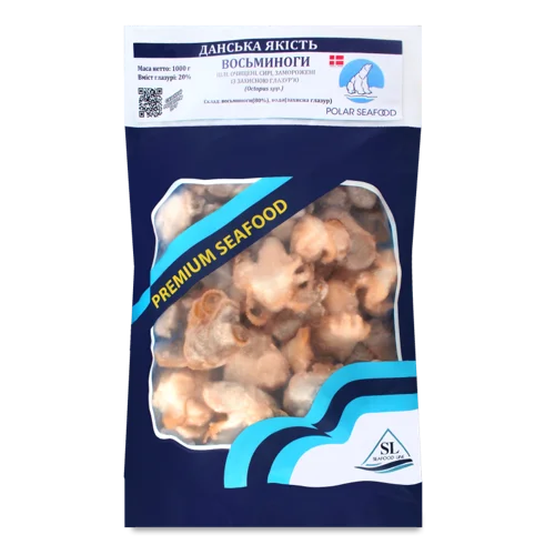 Восьминоги Цілі Очищені Заморожені В Глазурі Polar Seafood, 1кг