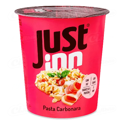 Локшина Justinn швидкого приготування зі смаком соусу карбонара, 55г
