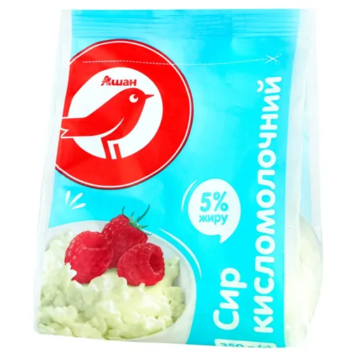 АШАН Сир кисломолочний 5%, 350г