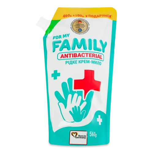 Крем-мило Рідке Antibacterial Для Моїй Родини, 560г
