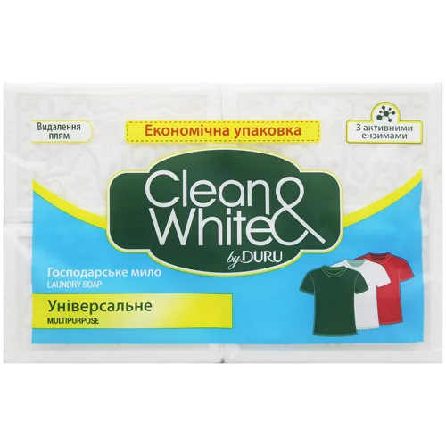 Мило господарське Duru Clean & White Універсальне 4шт х 125г
