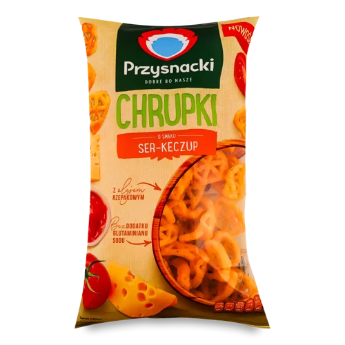Снеки Кукурудзяні Зі Смаком Сиру Та Кетчупу, Прзиснаккі, м/у 120г