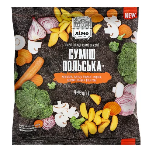 Суміш овочева швидкозаморожена Польська Лімо м/у 400г
