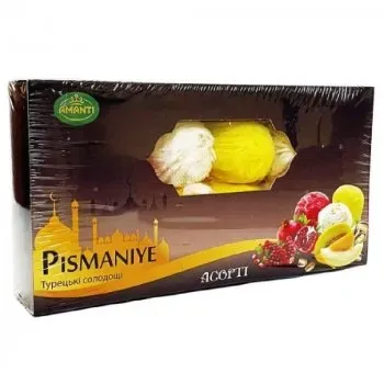Конфети Pismaniye асорти гранат/ваніль/диня Amanti упаковка 0,21 кг