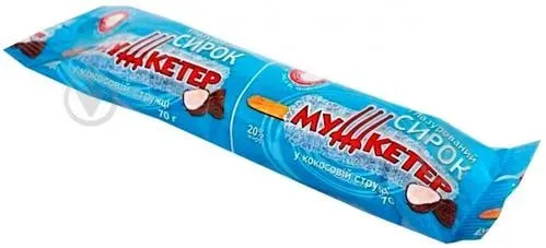 Сирок глазурований Мушкетер з кокосовою стружкою, 60г