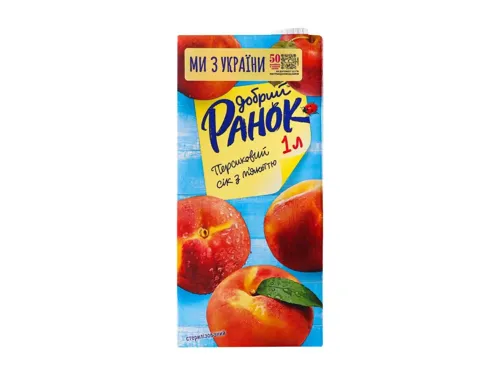 Сік з м'якоттю Персиковий Добрий Ранок т/п 1л
