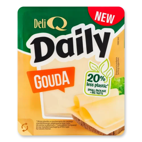Сир Deli Q Daily Гауда 48% коров'яче молоко слайс
