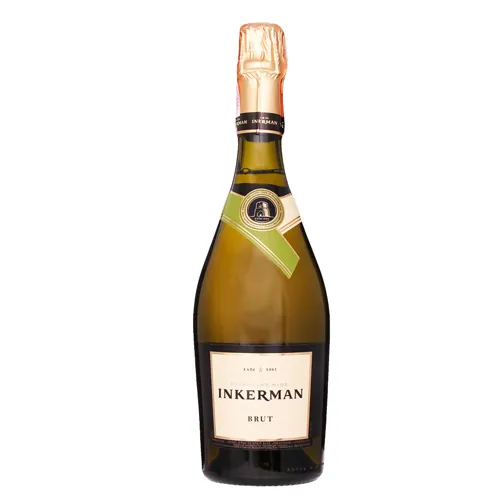 Вино ігристе 0.75л 10-13.5% біле брют Brut Inkerman пл