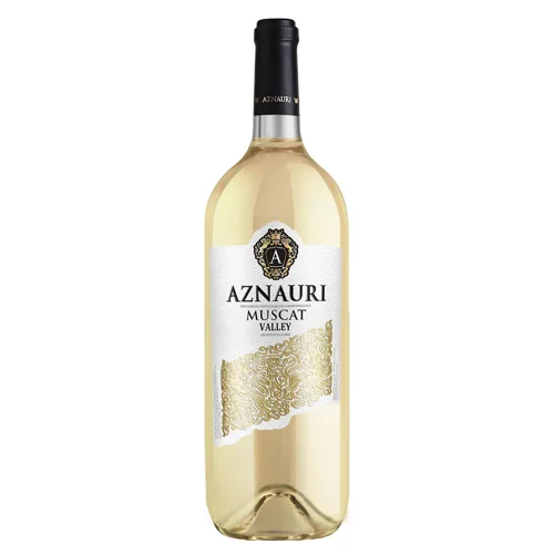 Вино Aznauri Muscat Valley біле напівсолодке 9-13% 1,5л