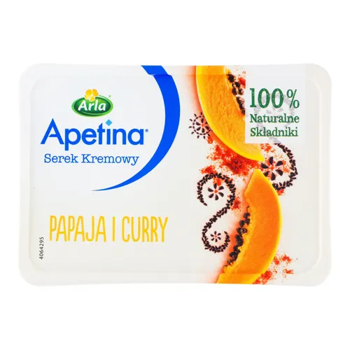 Крем-сир 46% з папайєю та карі Аrla п/у 125г