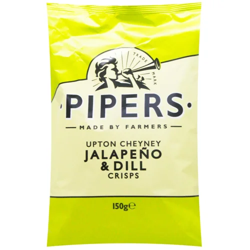 Чипси картопляні Pipers з перцем халапеньйо та кропом 150г
