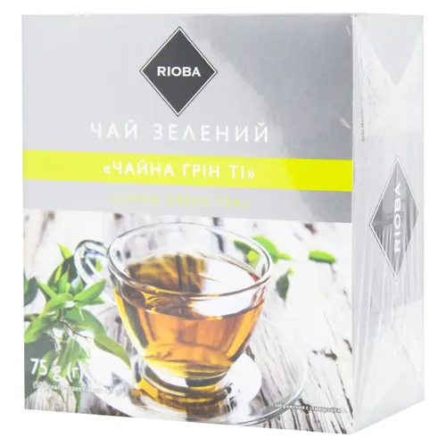 Чай Rioba China Green Tea зелений байховий дрібний 50*1.5г