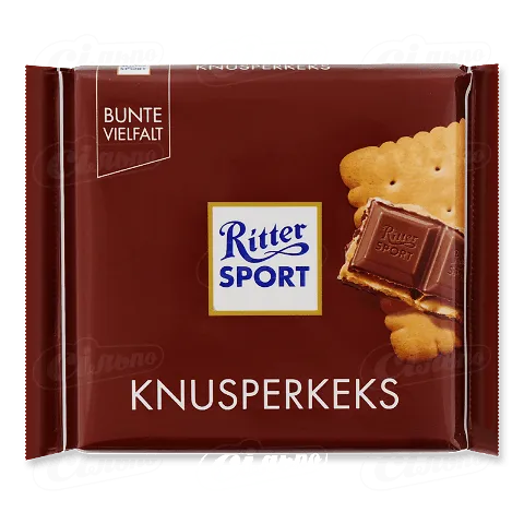 Шоколад молочний Ritter Sport з начинкою з вершкового печива, 100г