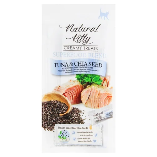 Ласощі для котів Natural Kitty с тунцем і насінням чіа 4шт 12г