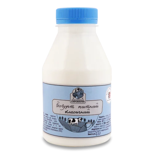 Йогурт Питний Класичний Станіславська Сироварня, 3.5-4% п/пл, 0.3л