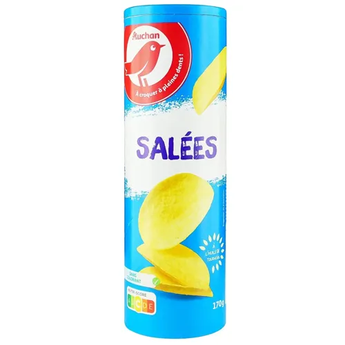 Чіпси солоні AUCHAN 170г