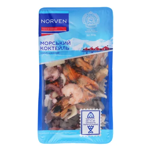 Коктейль морський варений Norven охол лоток 300г
