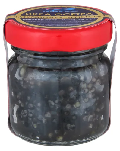 Ікра осетра натуральна зерниста Аквариус с/б 35г