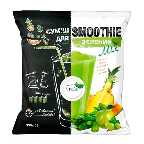 Суміш Spela Фруктово-овочева для смузі зелений мікс 350г