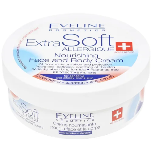 Крем для обличчя та тіла Eveline Extra Soft живильний 200мл