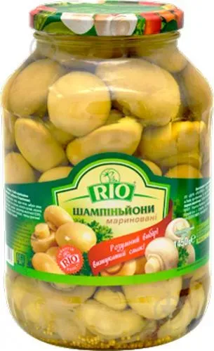 Гриби Rio Шампіньйони мариновані цілі 420г