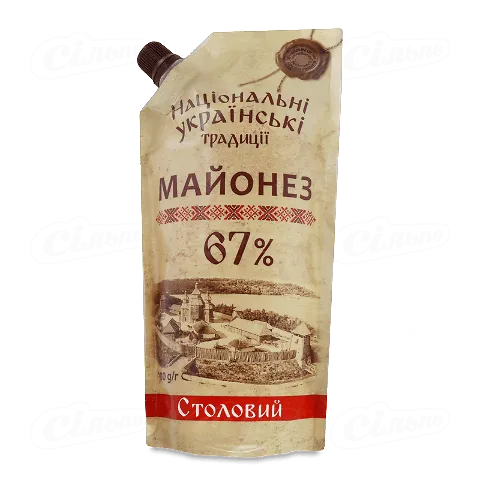 Майонез Національні Українські Традиції Столовий 67%, 300г