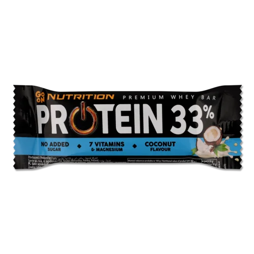 Батончик Кокосовий У Глазурі Збагачений Вітамінами Та Магнієм, Protein 33%, м/у 50г