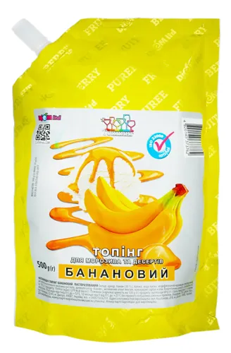 Топінг для морозива та десертів Банановий Топпинг д/п 500г